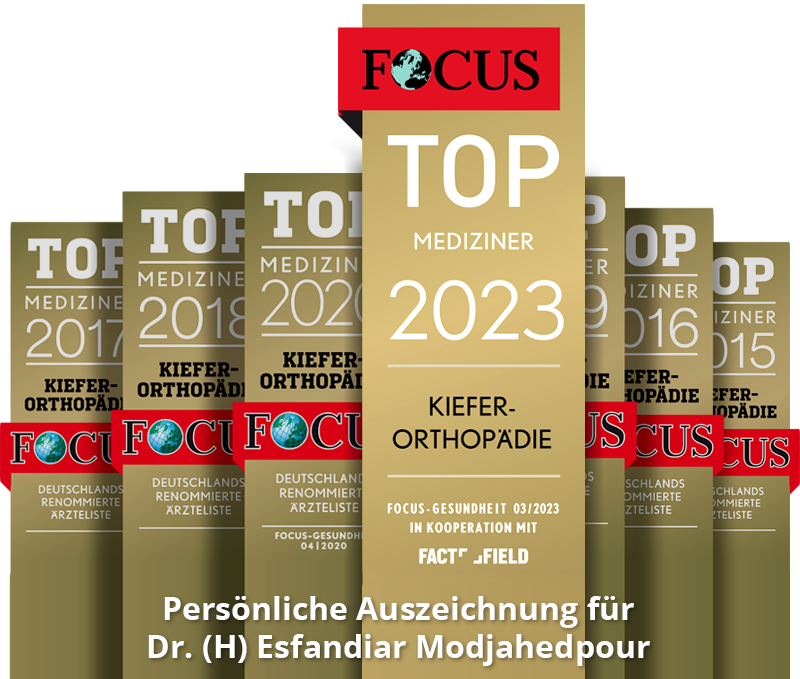 Focus Auszeichnung als Kieferorthopäde 2015-2021